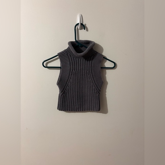 Silence + Noise Charcoal Sleeveless Turtleneck Sweater Size XS - Picture 1 of 3